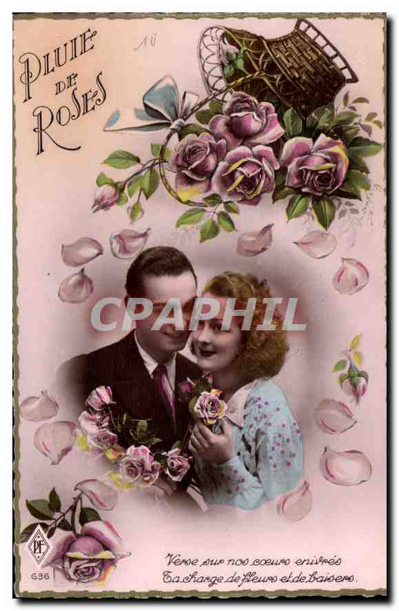 CPA Pluie de Roses Femme
