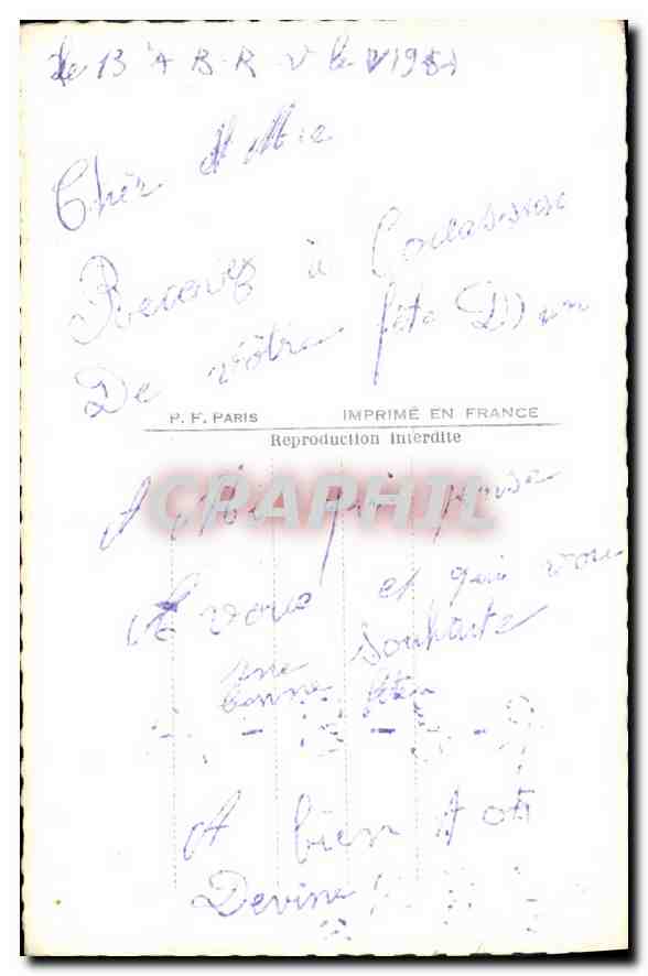 CPA Pluie de Roses Femme — Verso