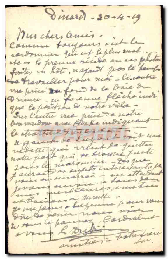 CPA Ville au bord de mer — Rückseite