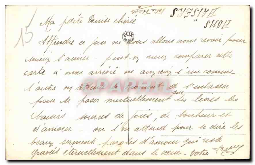 CPA Tout vient a point a qui sait attendre Femme — Rückseite
