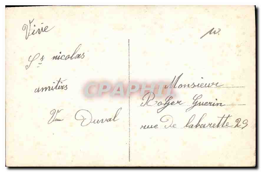 CPA St Nicolas Femme — Verso