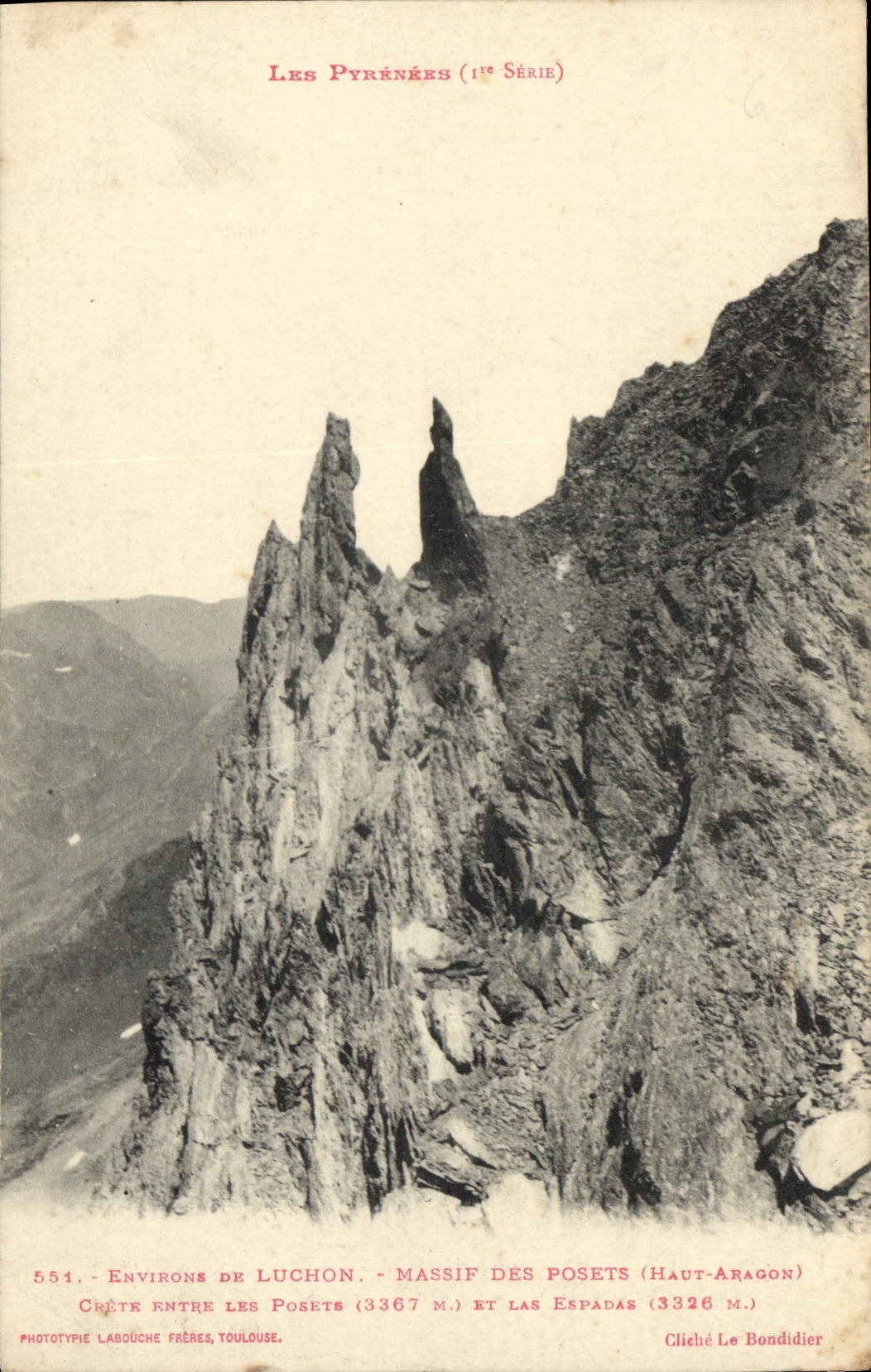 CPA Les Pyrenees Environs de Luchon Massif des Posets Haut Aragon 