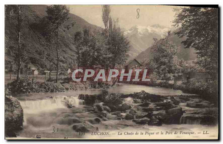 CPA Luchon La Chute de la Pique et le Port de Venasque 