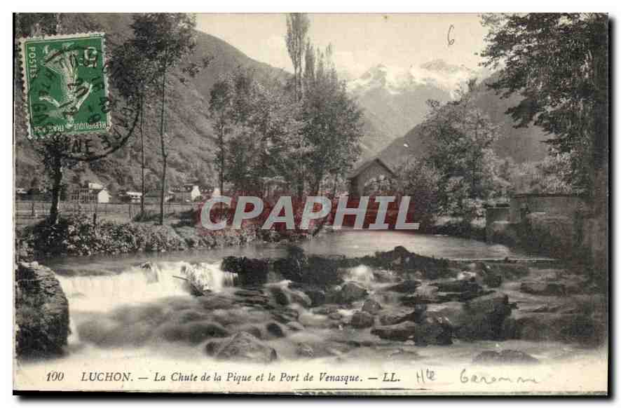 CPA Luchon La Chute de la Pique et le Port de Venasque 