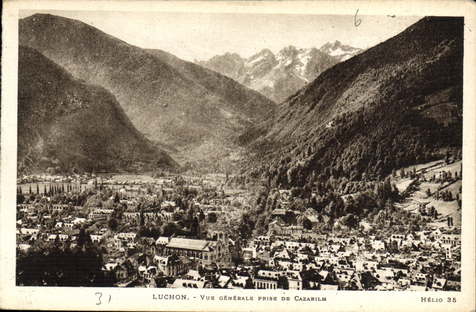 CPA Luchon Vue generale prise de Cazaril 