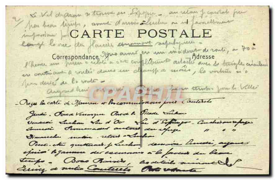 CPA La Haute Garonne Luchon Rue d'Enfer et ses glaciers  — Verso