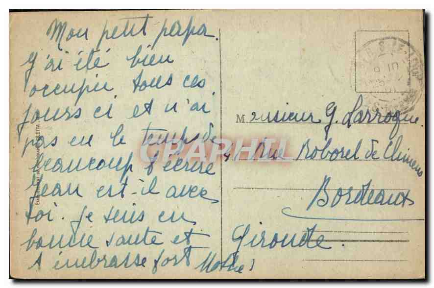 CPA Gorges du Loup Ligne du Sud de la France AM Petrifications  — Rückseite