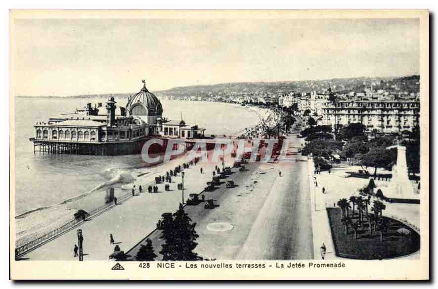 CPA Nice Les nouvelles terrasses La Jetee Promenade 