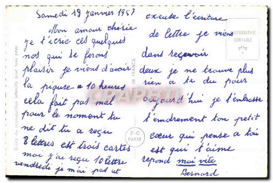 CPA Notre Roman d'Amour Femme — Rückseite