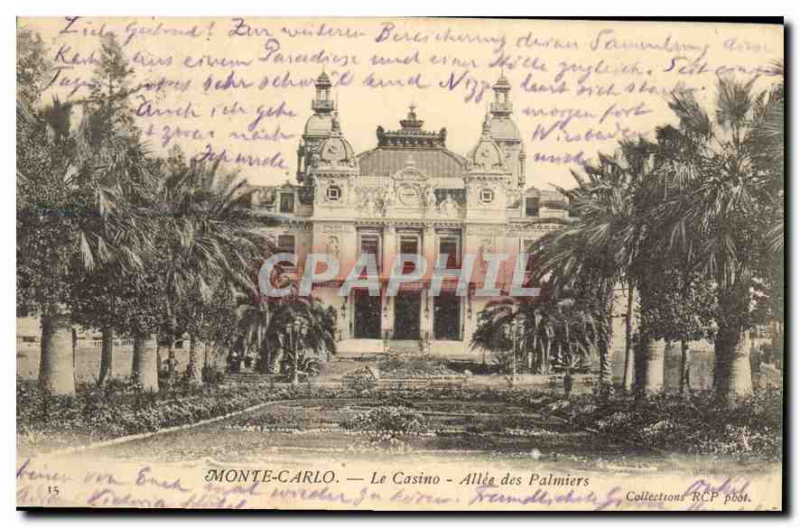 CPA Monte Carlo Le Casino Allee des Palmiers 