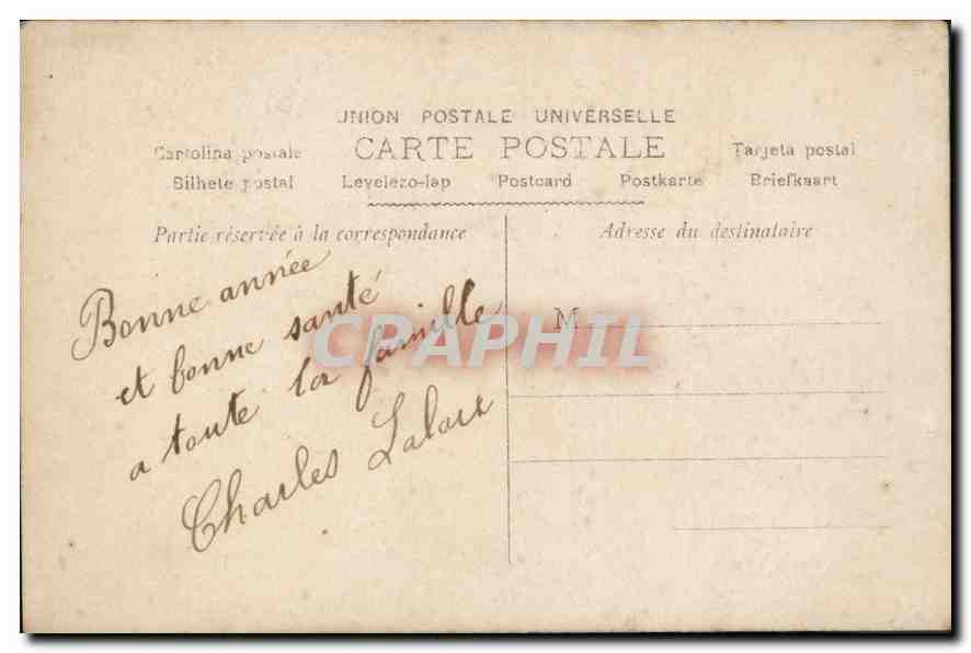 CPA Bonne Annee Femme — Rückseite