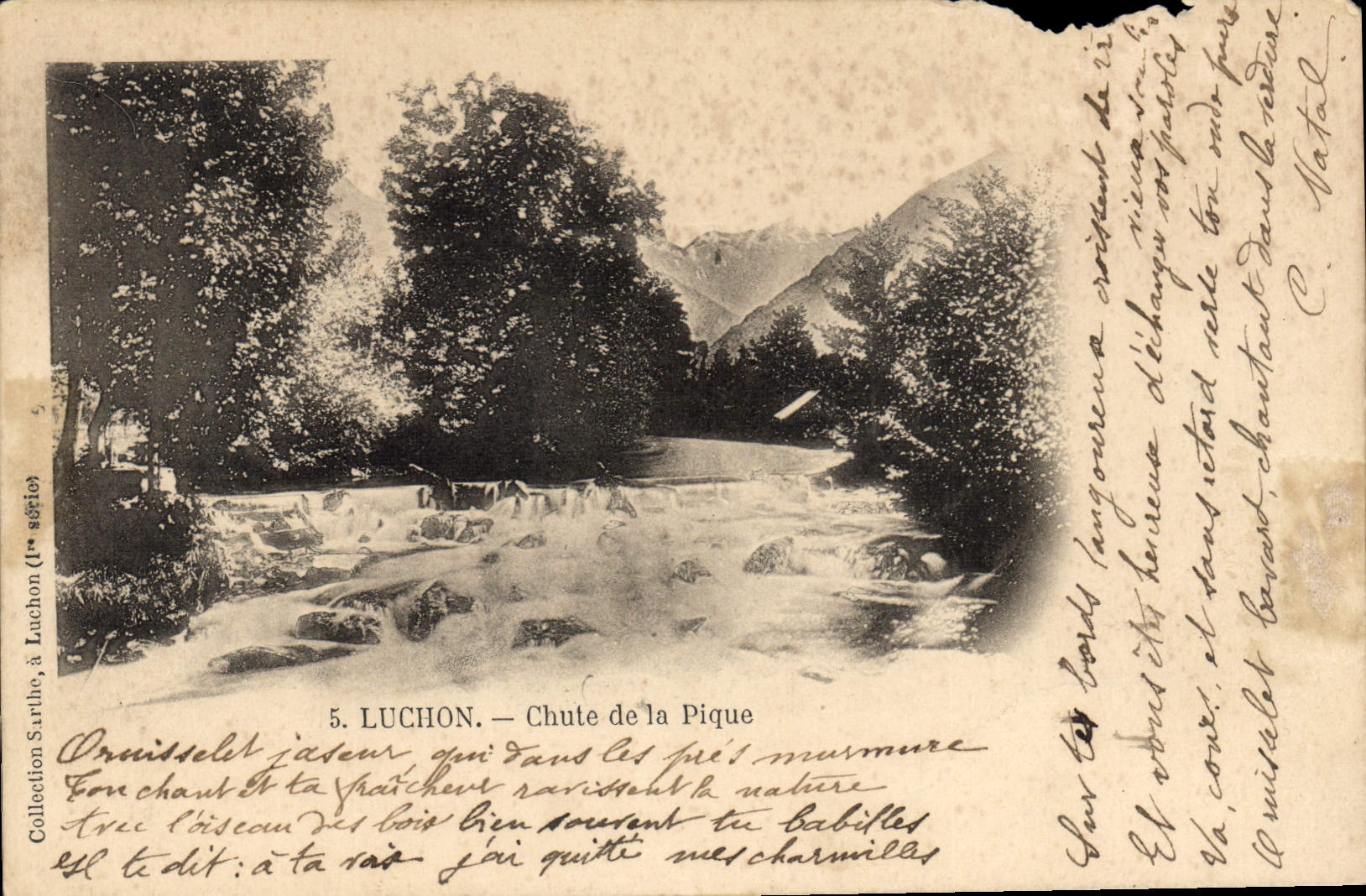 Luchon — Chute de la Pique — Collection Sarthe, à Luchon (1ère série)
