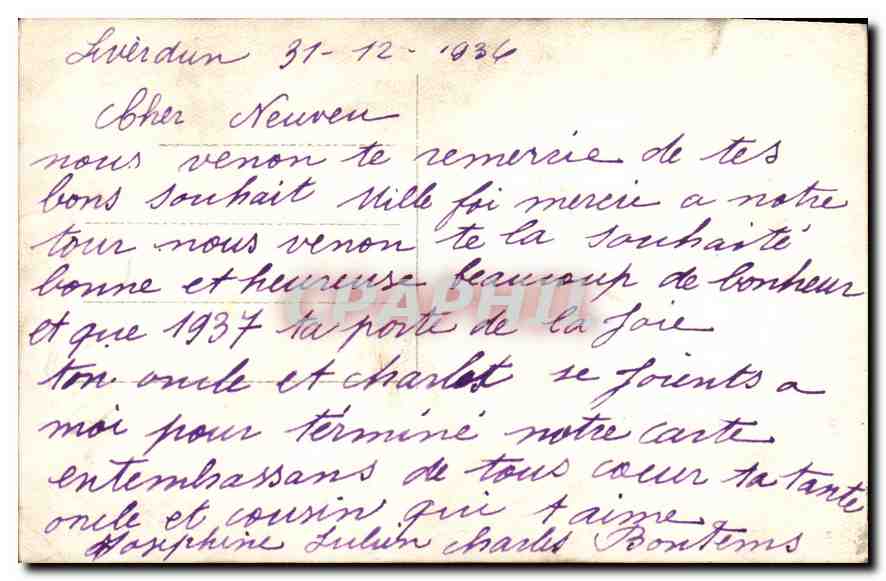 CPA Bonne Annee Femme Automobile — Rückseite