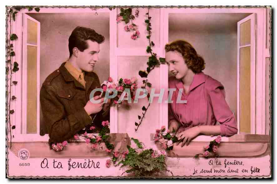 CPA O ta fenetre Femme