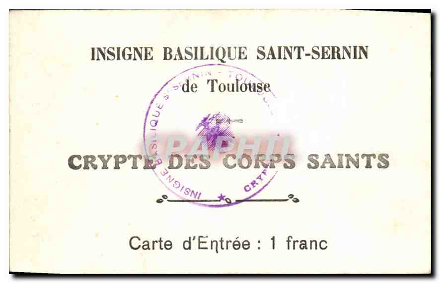 Crypte des Corps Saints — Basilique Saint-Sernin — Toulouse — Rückseite