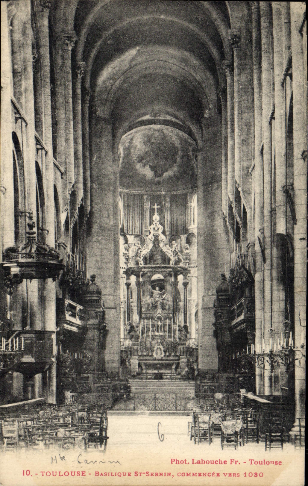 Toulouse - Basilique Saint-Sernin, commencée vers 1030 — Phot. Labouche Fr. - Toulouse