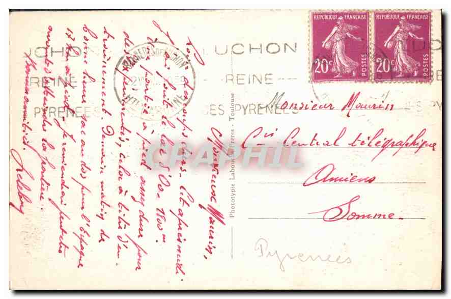 CPA Luchon Le La d'Oo  — Rückseite