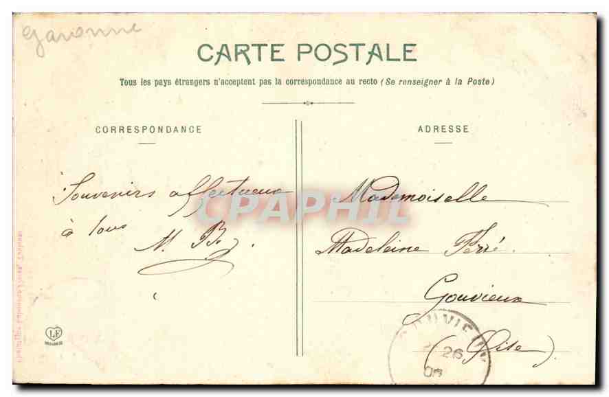 CPA Toulouse Salle des Illustres au Capitole  — Verso