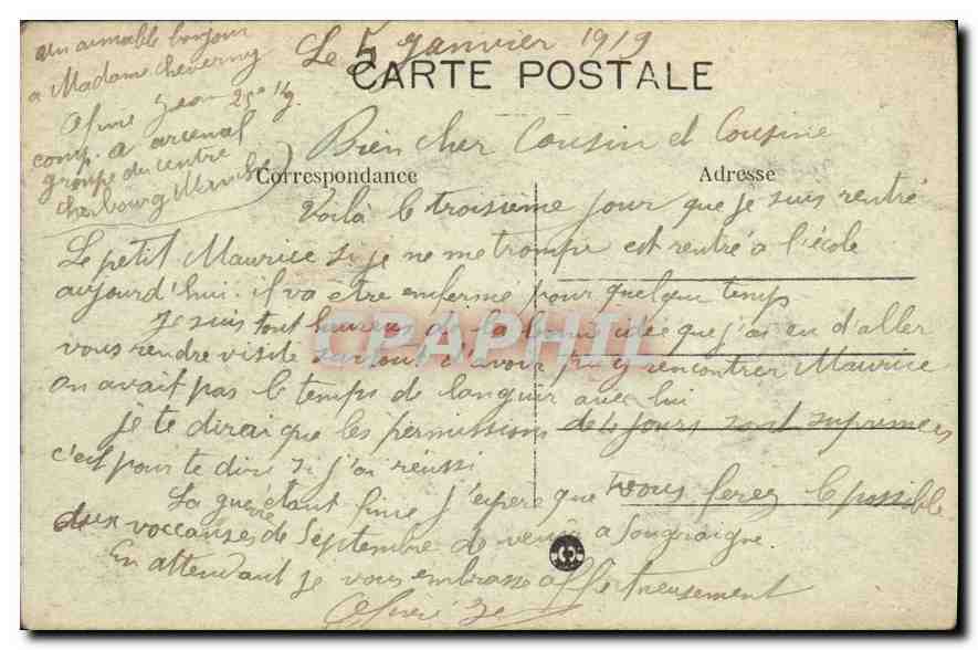 Toulouse — Der Quai de Touniș — L.M. — Rückseite