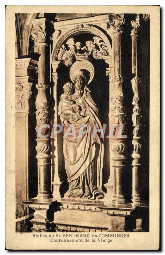 CPA Stalles de St Bertrand de Comminges Couronnement de la Vierge 