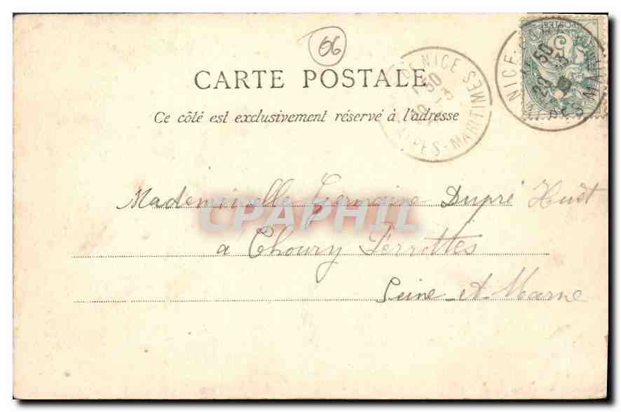 CPA Nice Le Quai du Midi vu du Chateau  — Verso