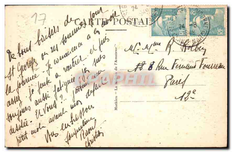 CPA Saint Georges de Didonne Les Dunes  — Back