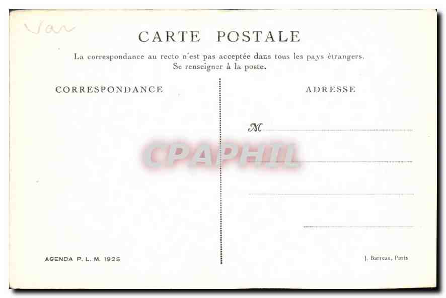 CPA Le Trayas Calanque de Maudois  — Verso