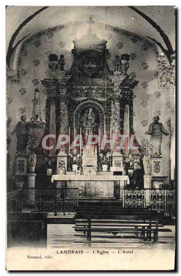 CPA Landrais L'Eglise L'Autel 