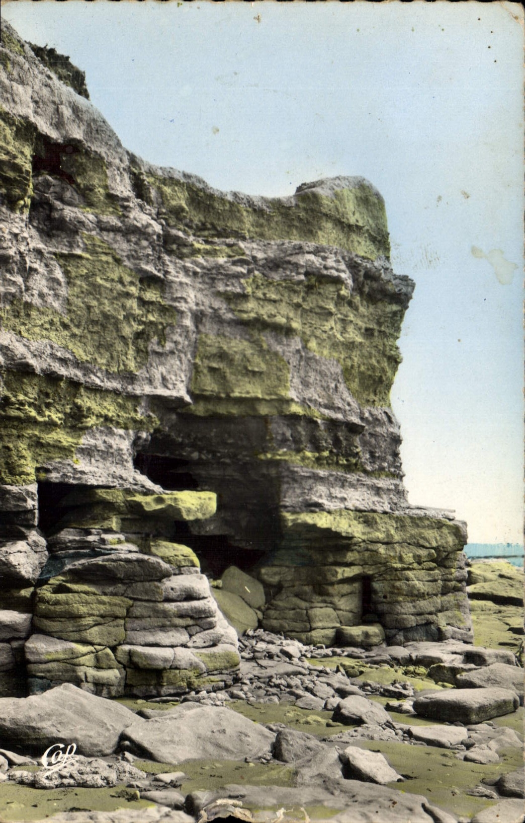 Falaise des Boucholeurs — Detail der Klippe — Antike Ansichtskarte 581