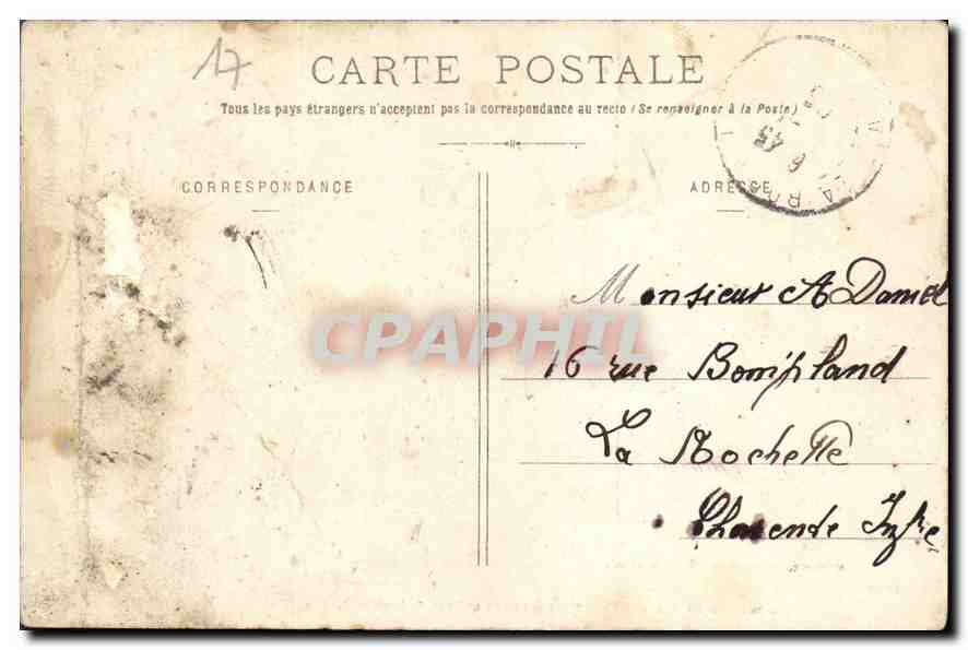 CPA Jonzac Charente Inferieure Ancien chateau et ses dependances  — Back