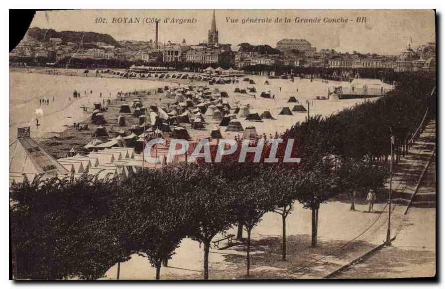 CPA Royan Cote d'Argent Vue generale de la Grande Conche 