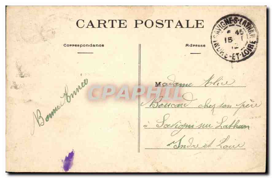 CPA La Rochelle Ch Inf L'Hotel de Ville  — Verso