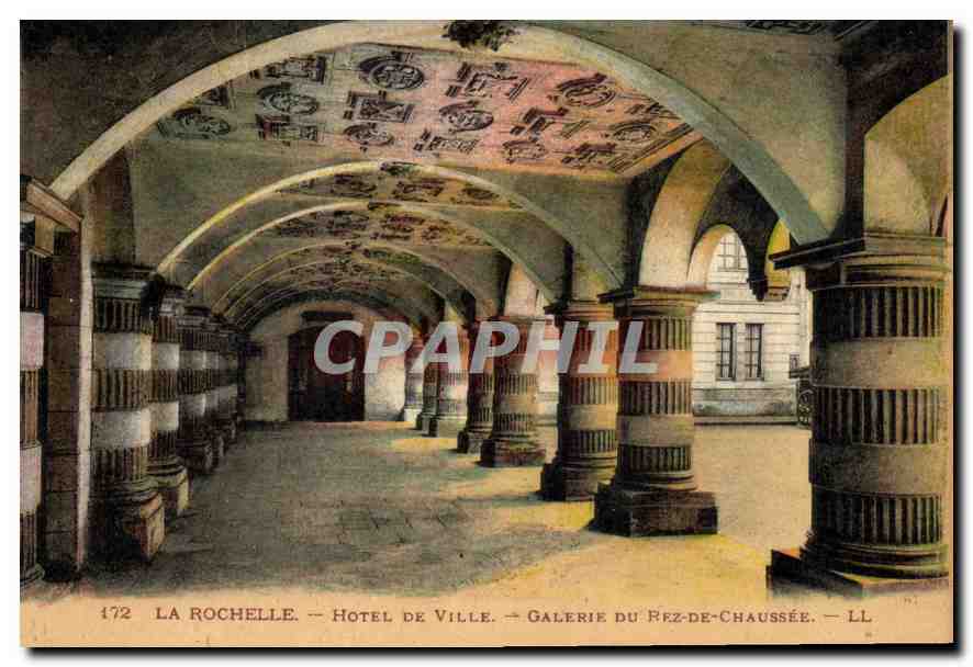 CPA La Rochelle Hotel de Ville Galerie du Rez de Chaussee 