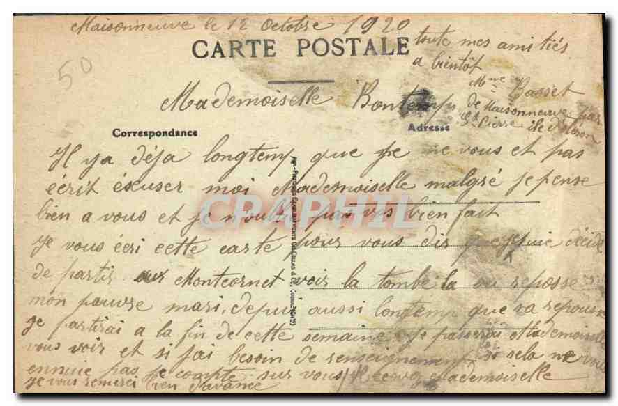 CPA Ile d'Oleron Jetee et Phare de la Cotiniere Bateau Phare — Verso