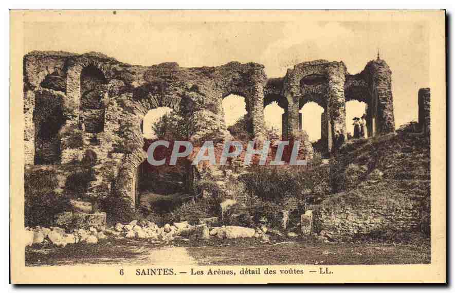 CPA Saintes Les Arenes detail des voutes 