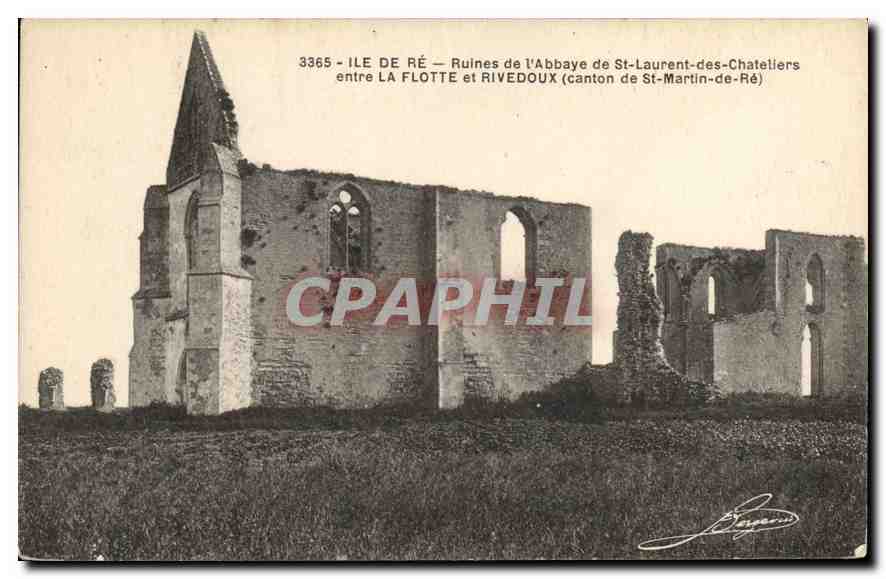 Ruines de l'Abbaye de St-Laurent-des-Chateliers — Ile de Ré — n°3365