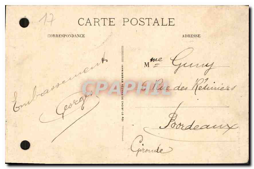 CPA Rochefort sur Mer Charente Inferieure L'Arsenal Porte du Soleil  — Rückseite
