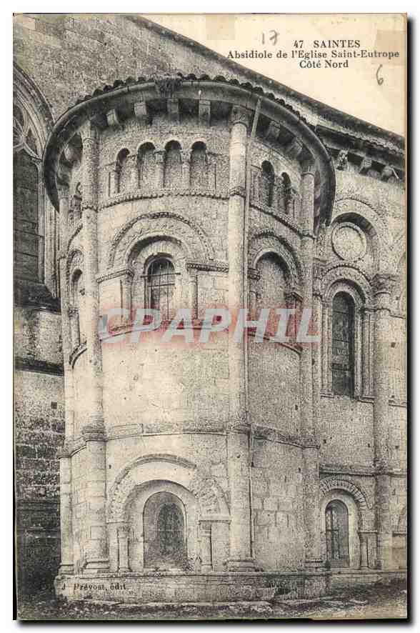 CPA Saintes Absidiole de l'Eglise Saint Eutrope Cote Nord 