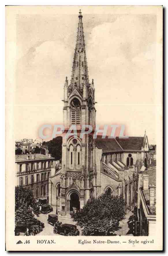 CPA Royan Eglise Notre Dame Style ogival 