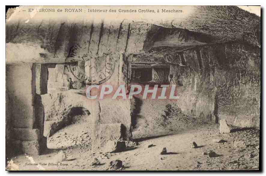 Innenansicht der Grand Caves, Meschers — Royan — Verlag Victor Billaud, Royan