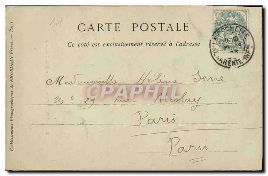 CPA La Rochelle La Tour de la Lanterne  — Verso