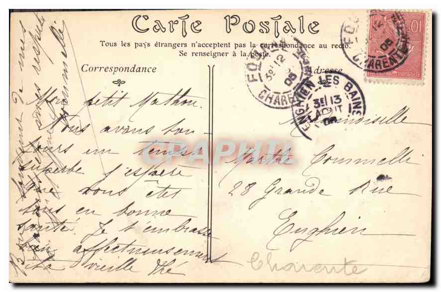 CPA La jetee un jour de Tempete Phare — Verso