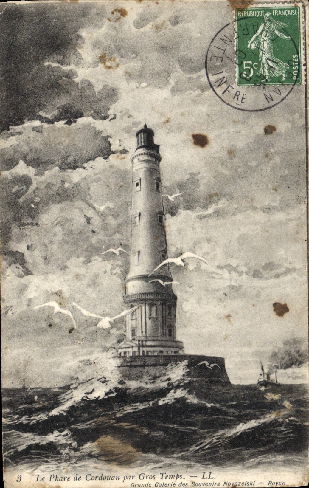 CPA Le Phare de Cordouan par Gros Temps 
