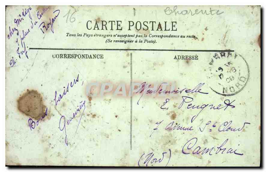 CPA Le Phare de Cordouan par Gros Temps  — Rückseite