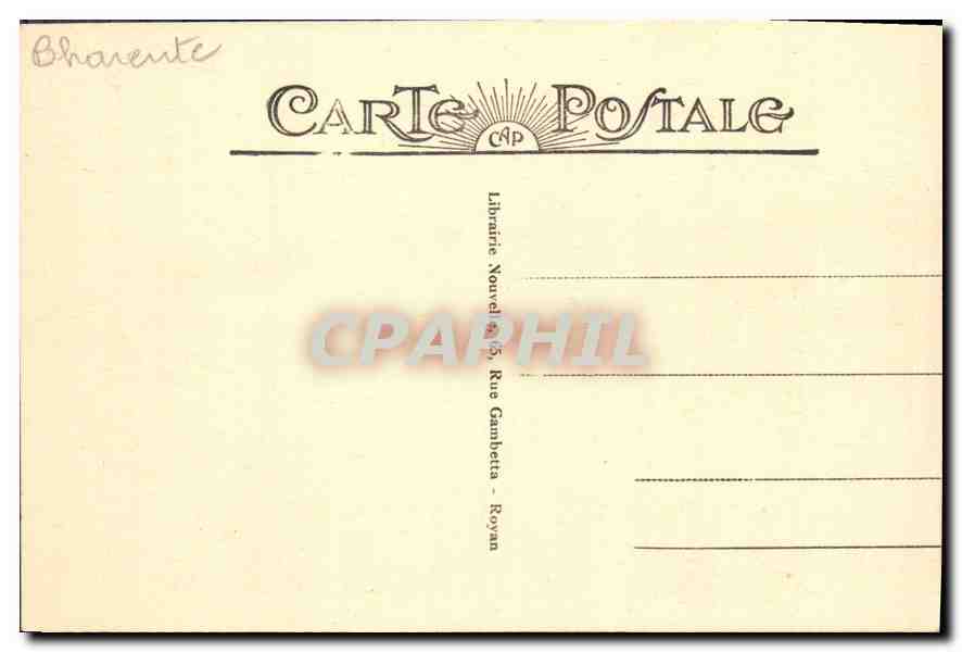 CPA St Palais sur Mer Le Puits de Lauture Mer calme Peche Pecheur — Verso