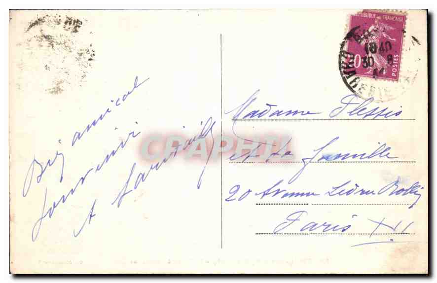 CPA St Palais sur Mer Ch Inf La Plage a travers les pins  — Verso