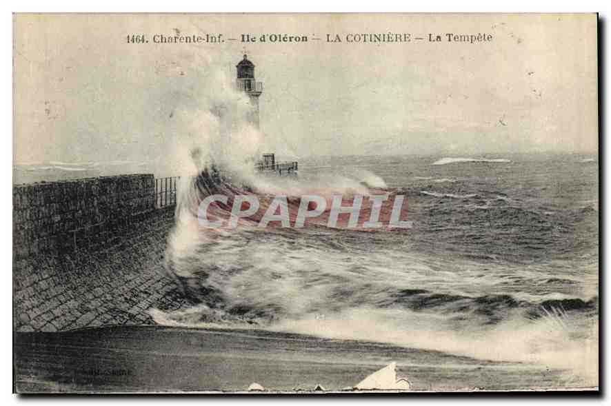 CPA Charente Inf Ile d'Oleron La Cotiniere La Tempete Phare