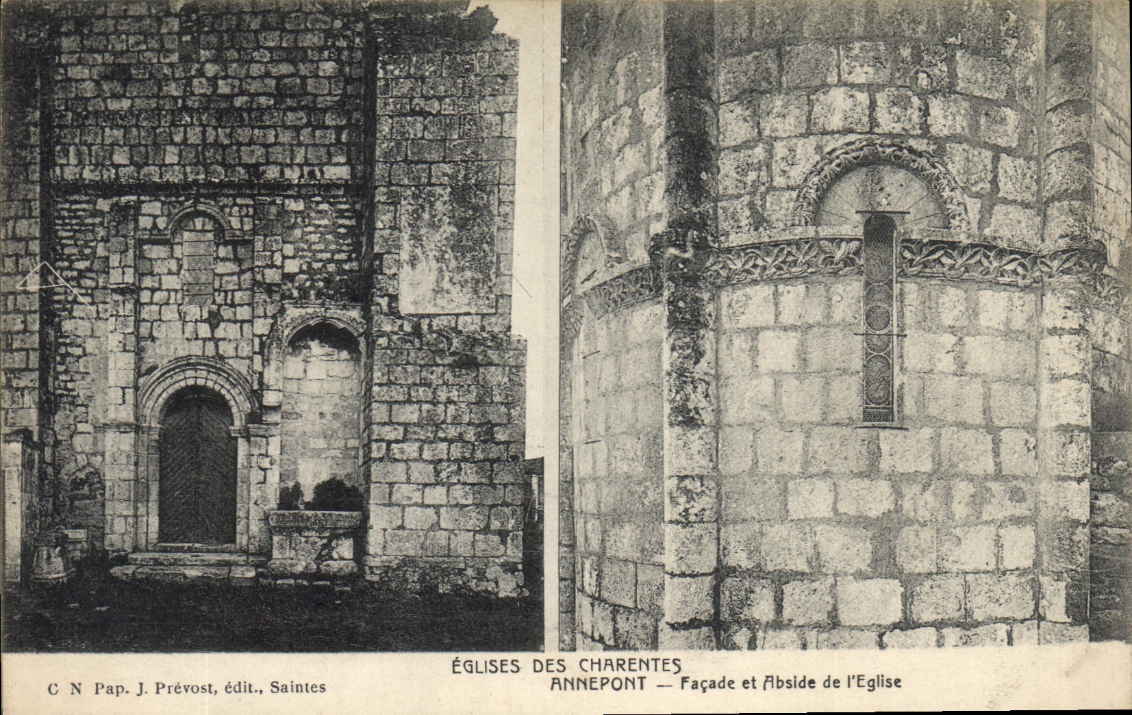 CPA Eglises des Charentes Annepont Facade et Abside de l'Eglise 