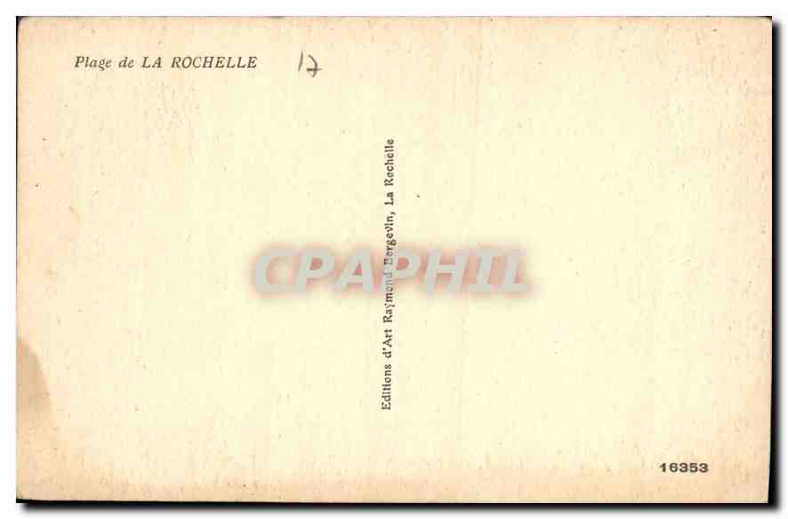 CPA Plage de La Rochelle  — Verso