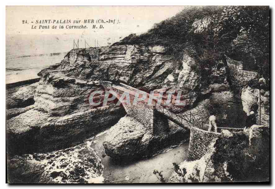 CPA Saint Palais sur Mer Ch Inf Le Pont de la Corniche 